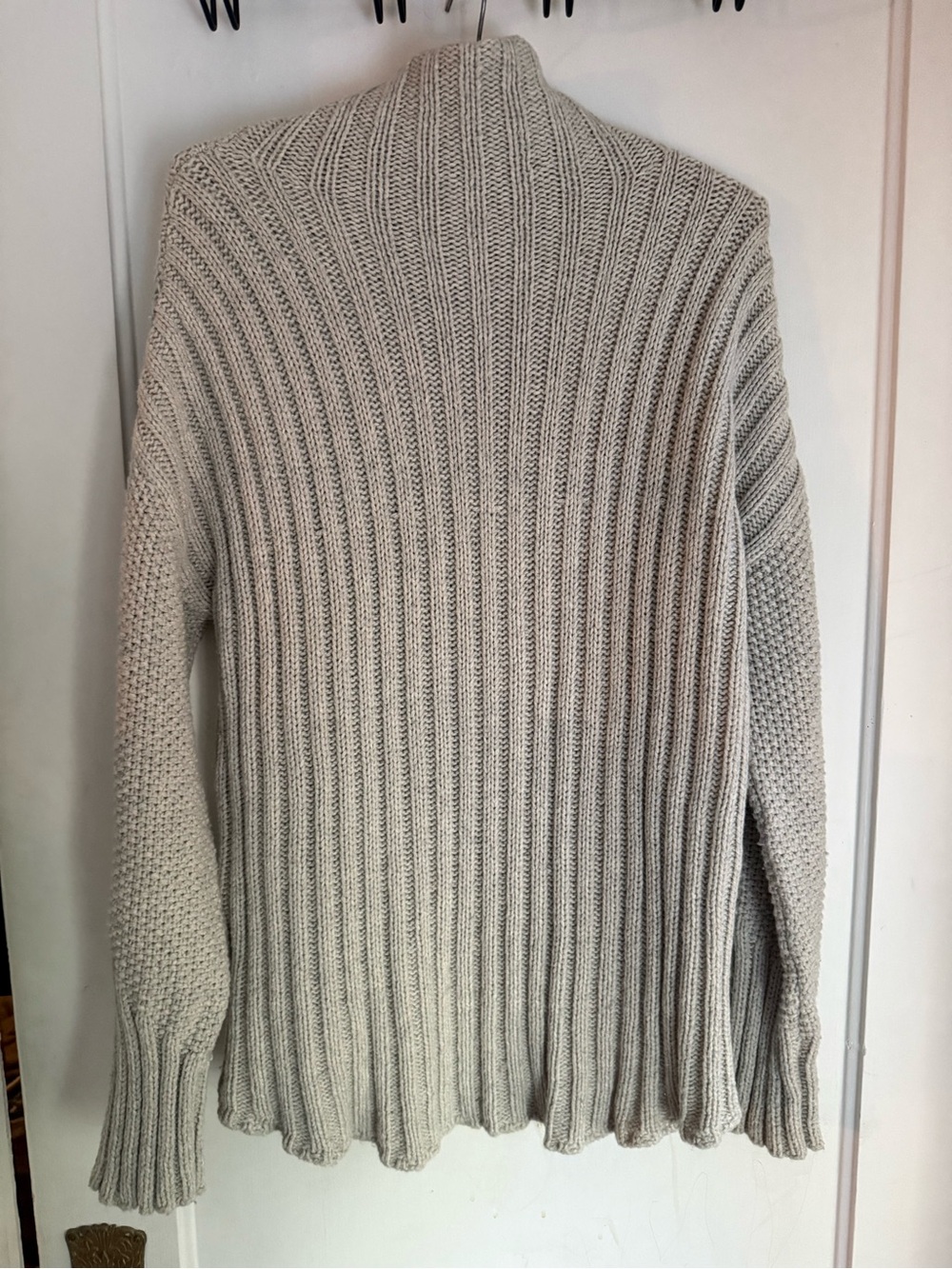 Smartwool Light Gray Open-Weave Turtleneck Sweater - Picture 7 of 8